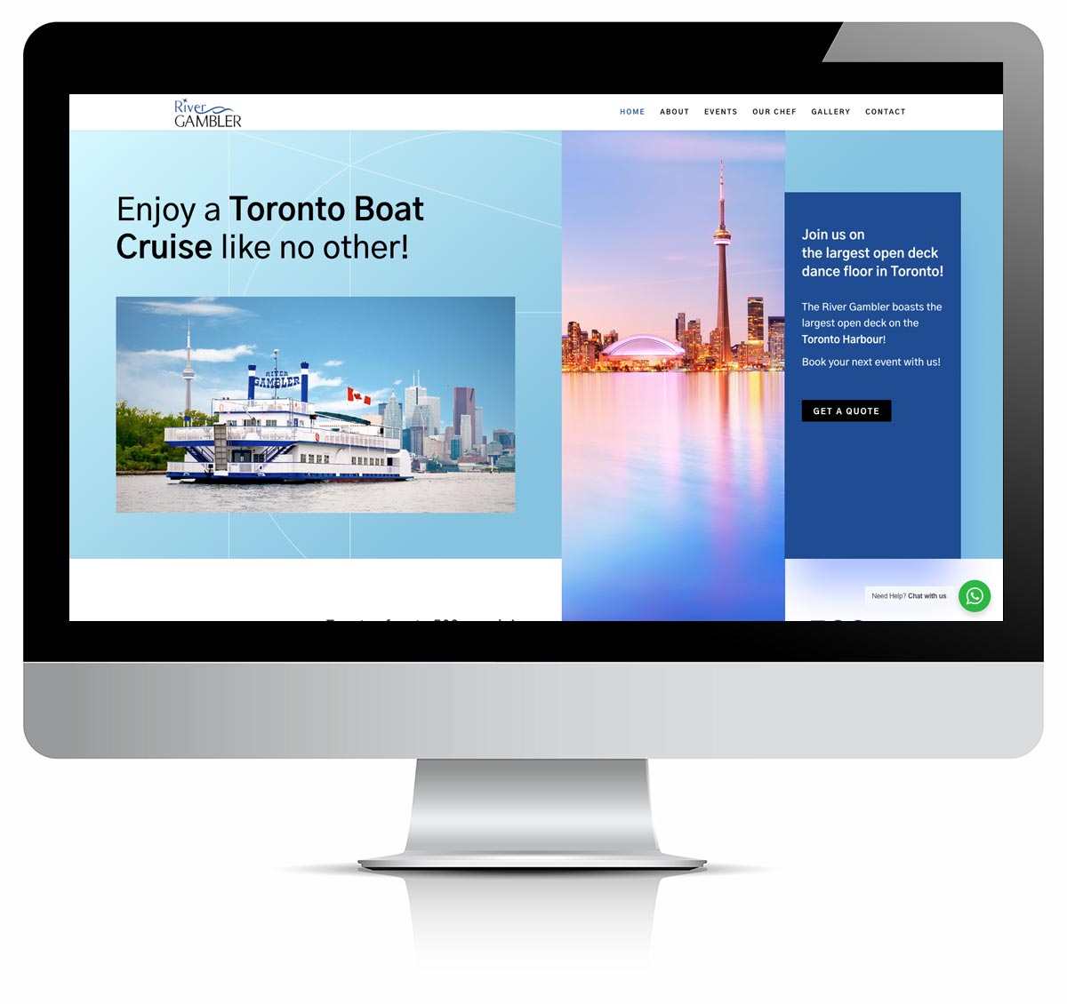 Website design project for Vaughan business - River Gambler